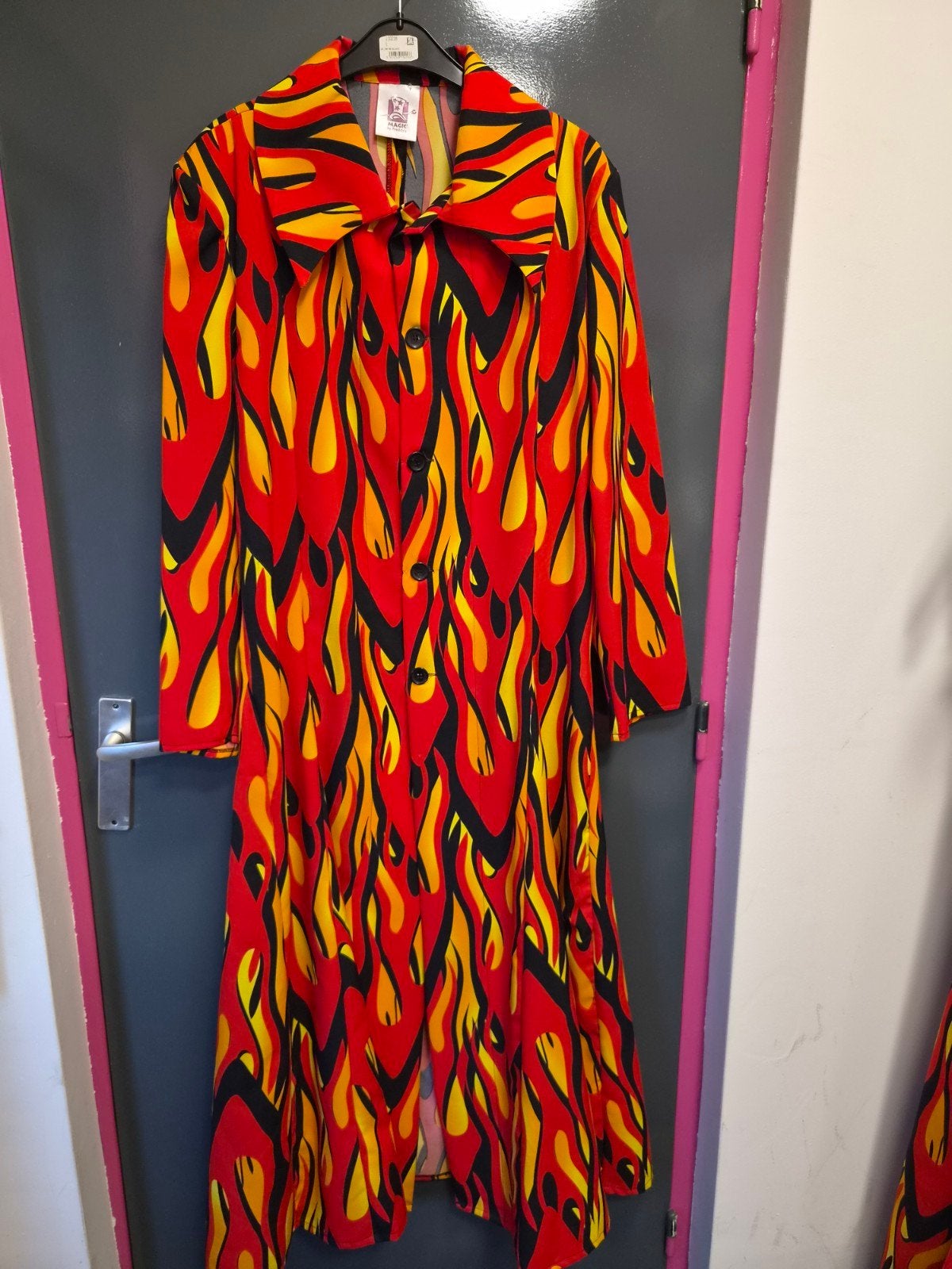 Vlammenjas - Carnaval / Halloween Kostuum, Carnaval, Maat 42/44 (L), Ophalen of Verzenden, Kleding