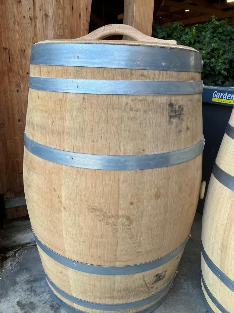 Eiken houten regenton, 150 liter of meer, Ophalen, Zo goed als nieuw, Hout