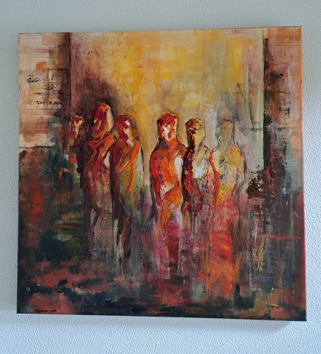 Te koop: abstract schilderij van Limburgse kunstenares, Ophalen