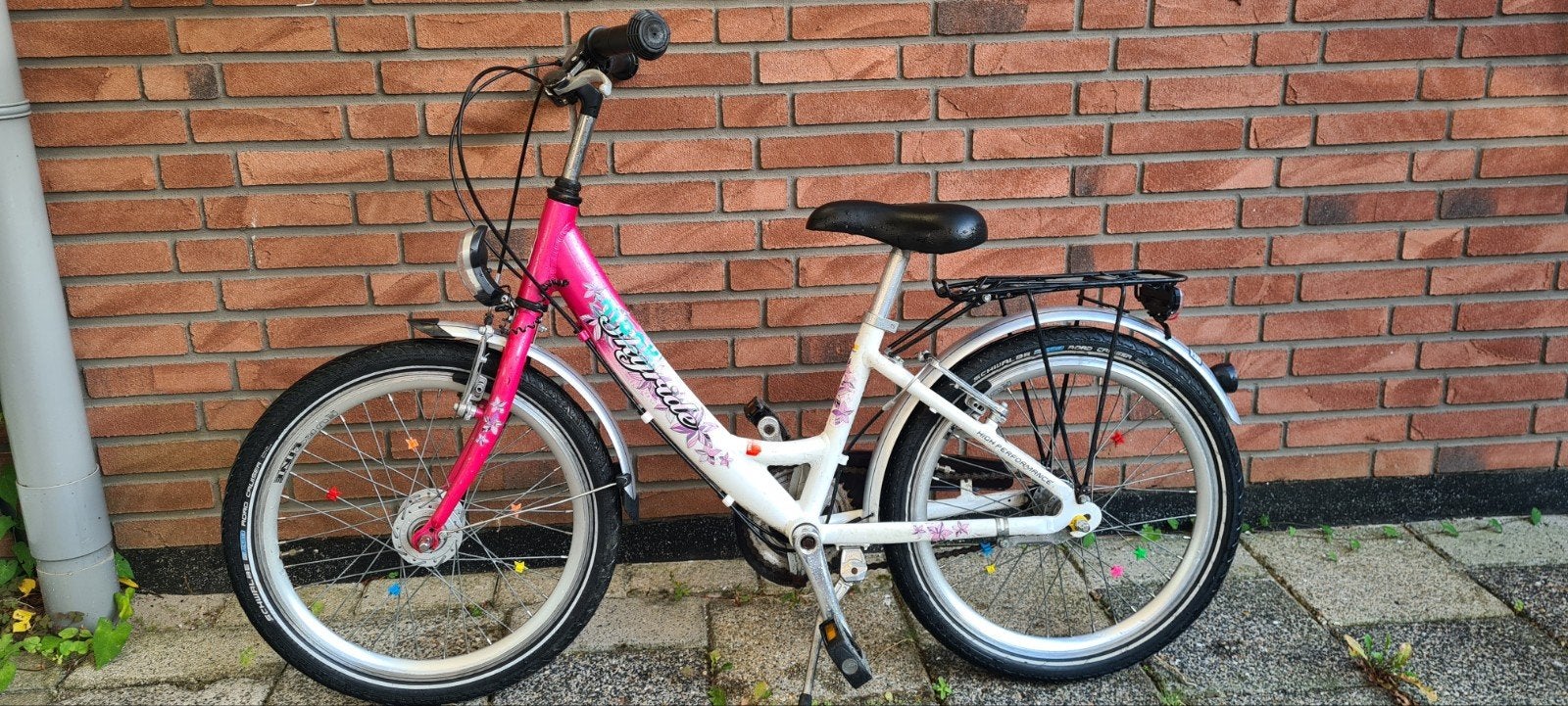 Puky Skyride Meisjesfiets 20 inch roze/wit, Fietsen en Brommers, Ophalen, Terugtraprem, Gebruikt, Handrem