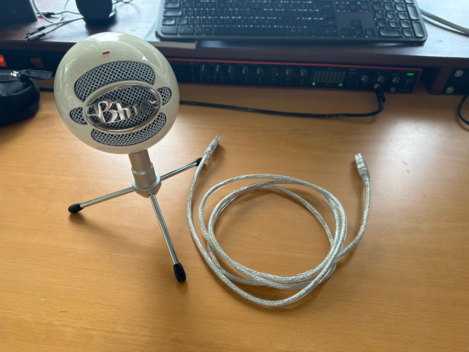 Blue Snowball + kabel, Ophalen of Verzenden, Zo goed als nieuw, Overige typen