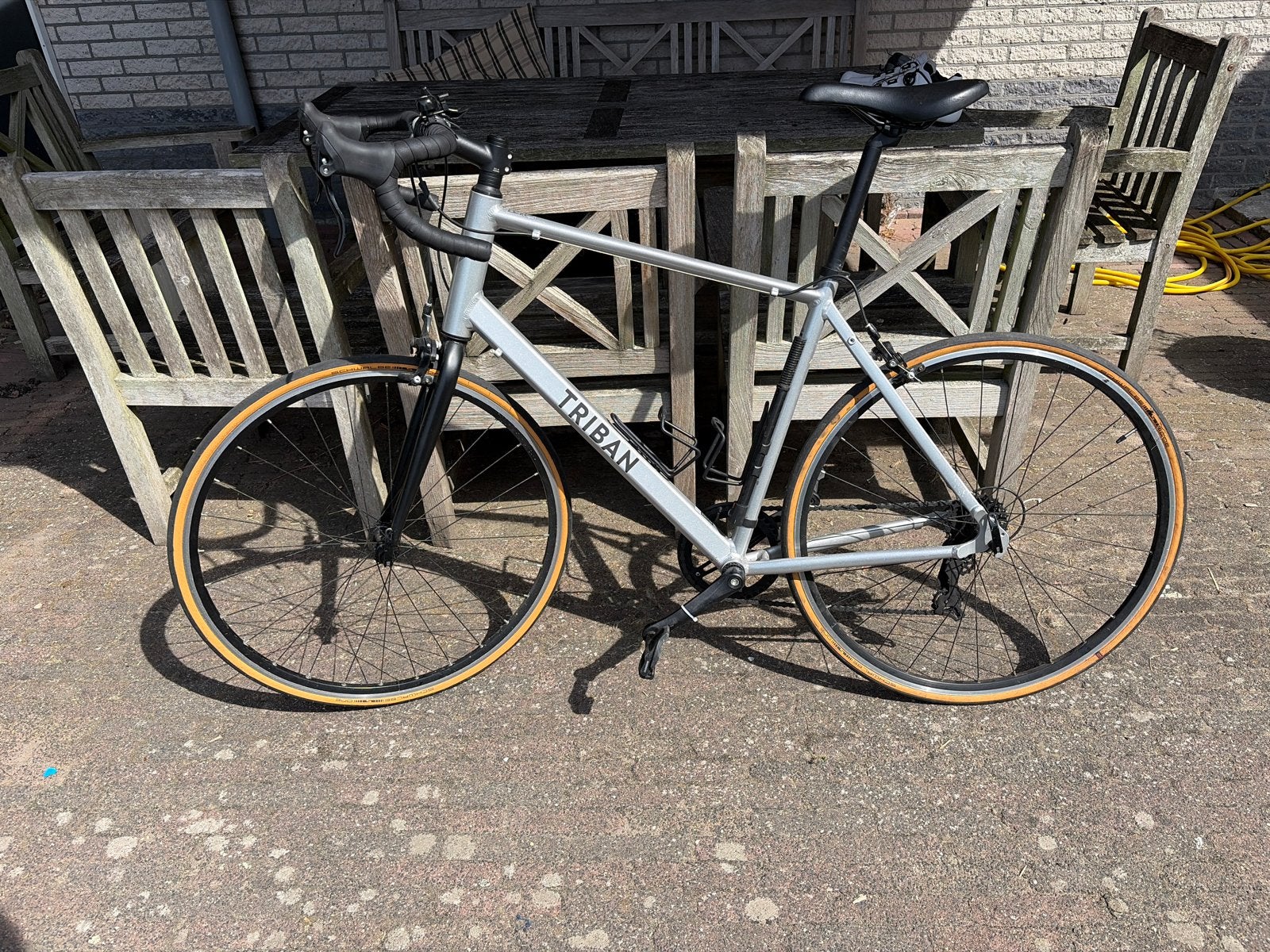 Triban RC 100 Racefiets XL met klik pendalen, Aluminium, Zo goed als nieuw, 53 tot 57 cm, Ophalen