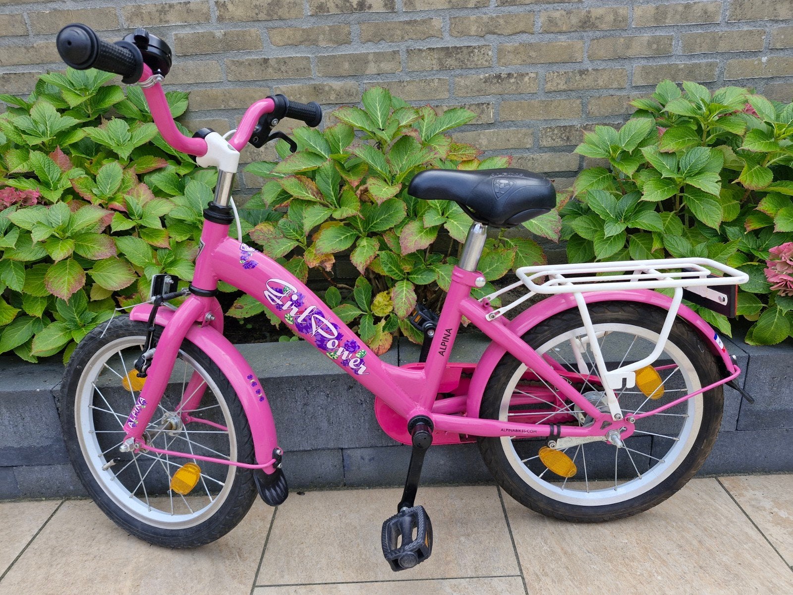 Roze super mooie  Alpina kinderfiets 16 inch, Fietsen en Brommers, Ophalen, Terugtraprem, 16 tot 20 inch, Alpina