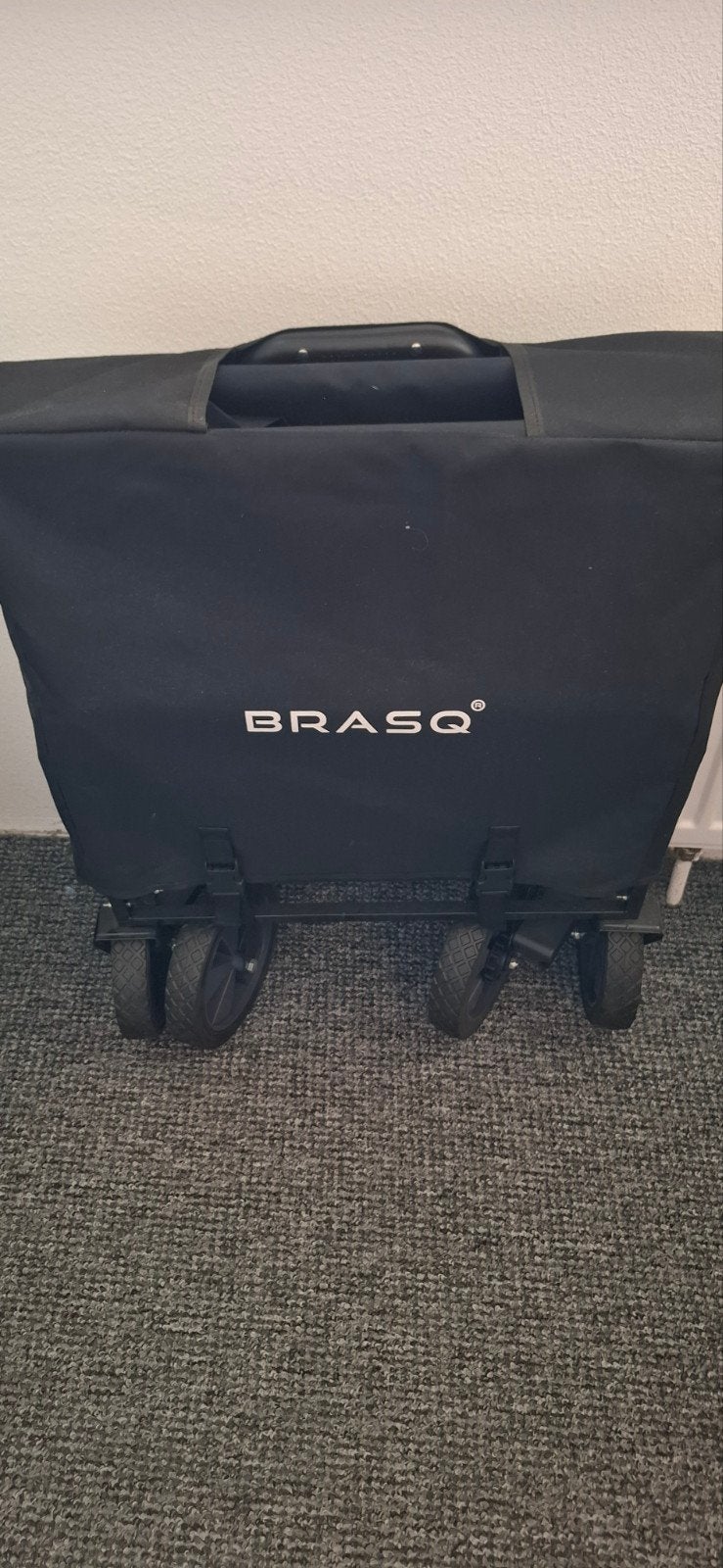 Brasq Opvouwbare Bolderkar - Zwart, 65x56x51 cm, Caravans en Kamperen, Bolderkarren, Ophalen, Opvouwbaar, Nieuw