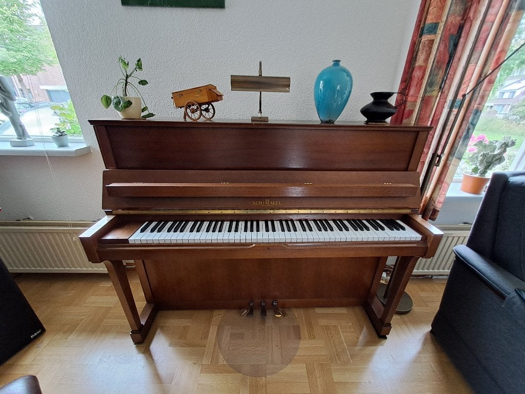 piano  merk schimmel, Muziek en Instrumenten, Piano's, Ophalen, Gebruikt, Bruin, Piano