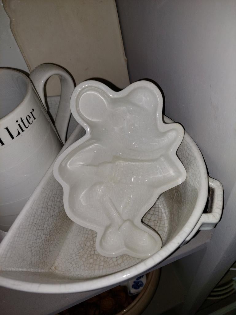 Mickey Mouse puddingvorm van Société Céramique., Antiek en Kunst, Ophalen