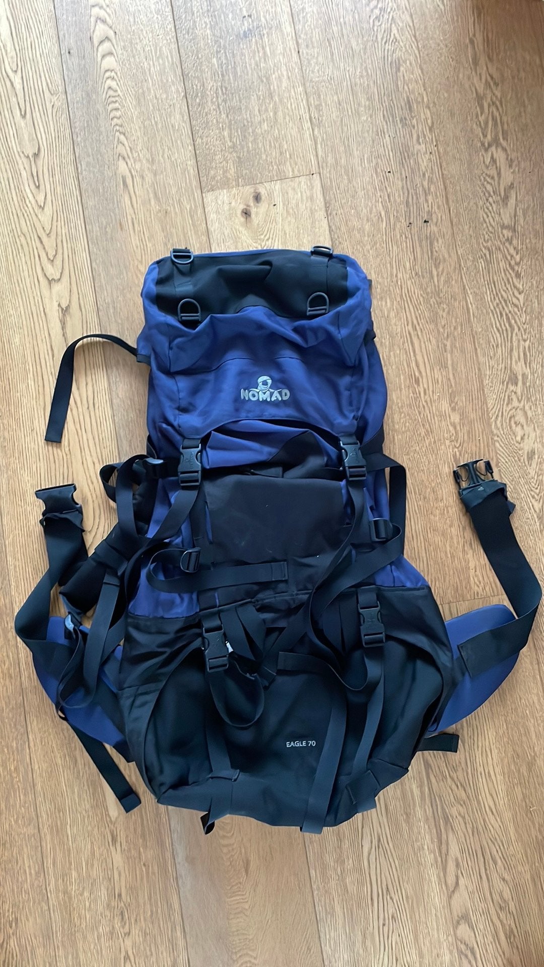 Nomad Eagle 70 rugzak, Ophalen, 30 cm of meer, Blauw, Zo goed als nieuw