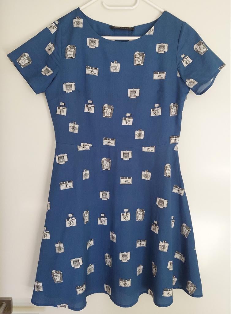 Sugarhill Boutique jurk maat 40 – blauwe camera print, Kleding | Dames, Maat 38/40 (M), Blauw, Ophalen of Verzenden, Zo goed als nieuw