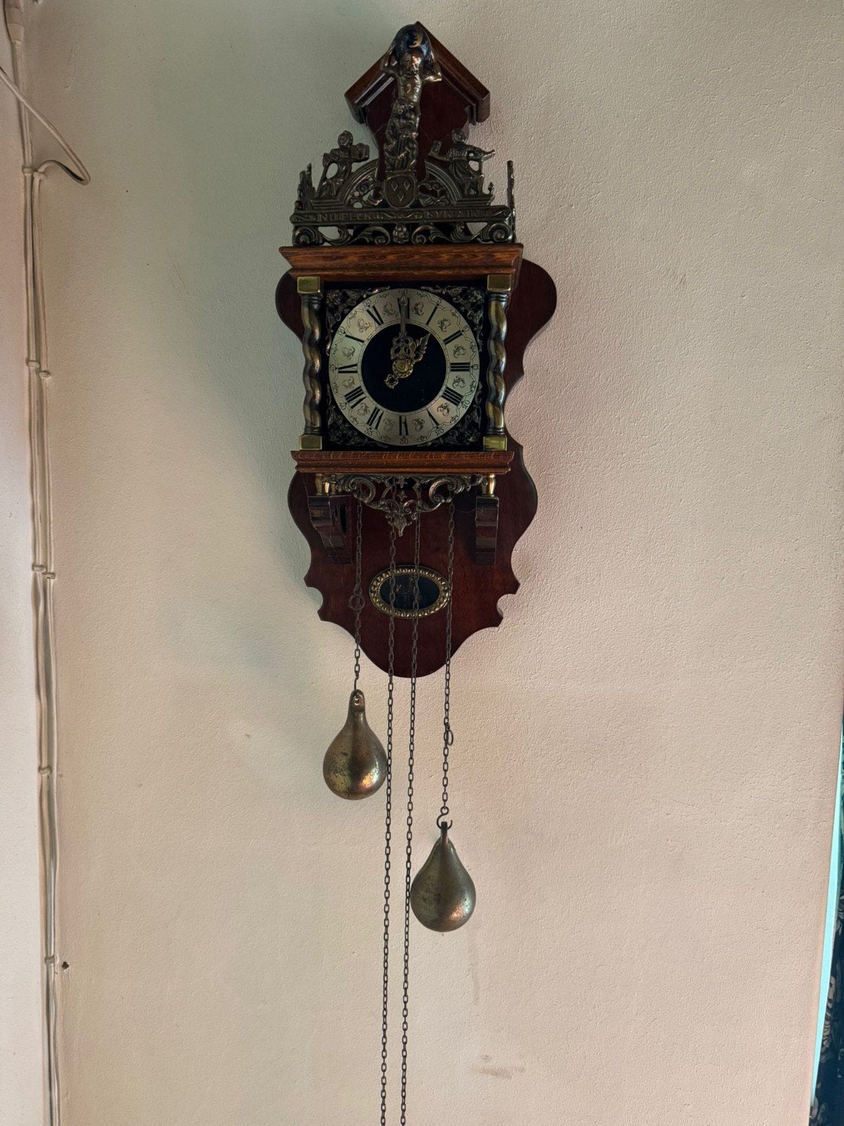 Antieke Wandklok met Gewichten - Uniek Design, Antiek en Kunst, Antiek | Klokken, Ophalen