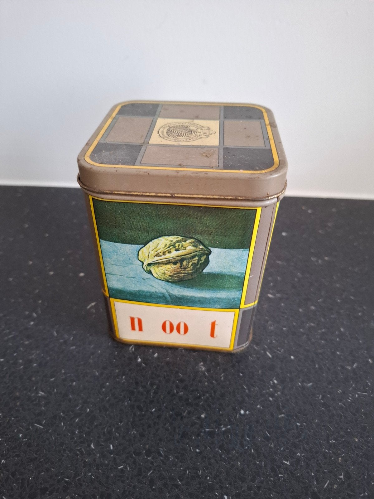 Vintage Verkade blik 'Blijkbaar Bus' - Aap Noot Mies, Ophalen of Verzenden