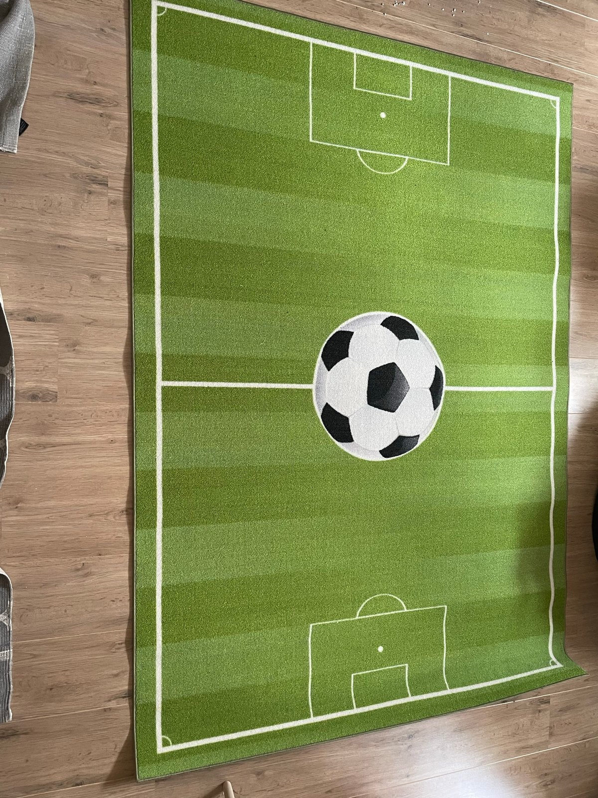 Voetbalveld tapijt 140x200 cm - Groen speelkleed, Ophalen, 100 tot 150 cm, Nieuw, 150 tot 200 cm