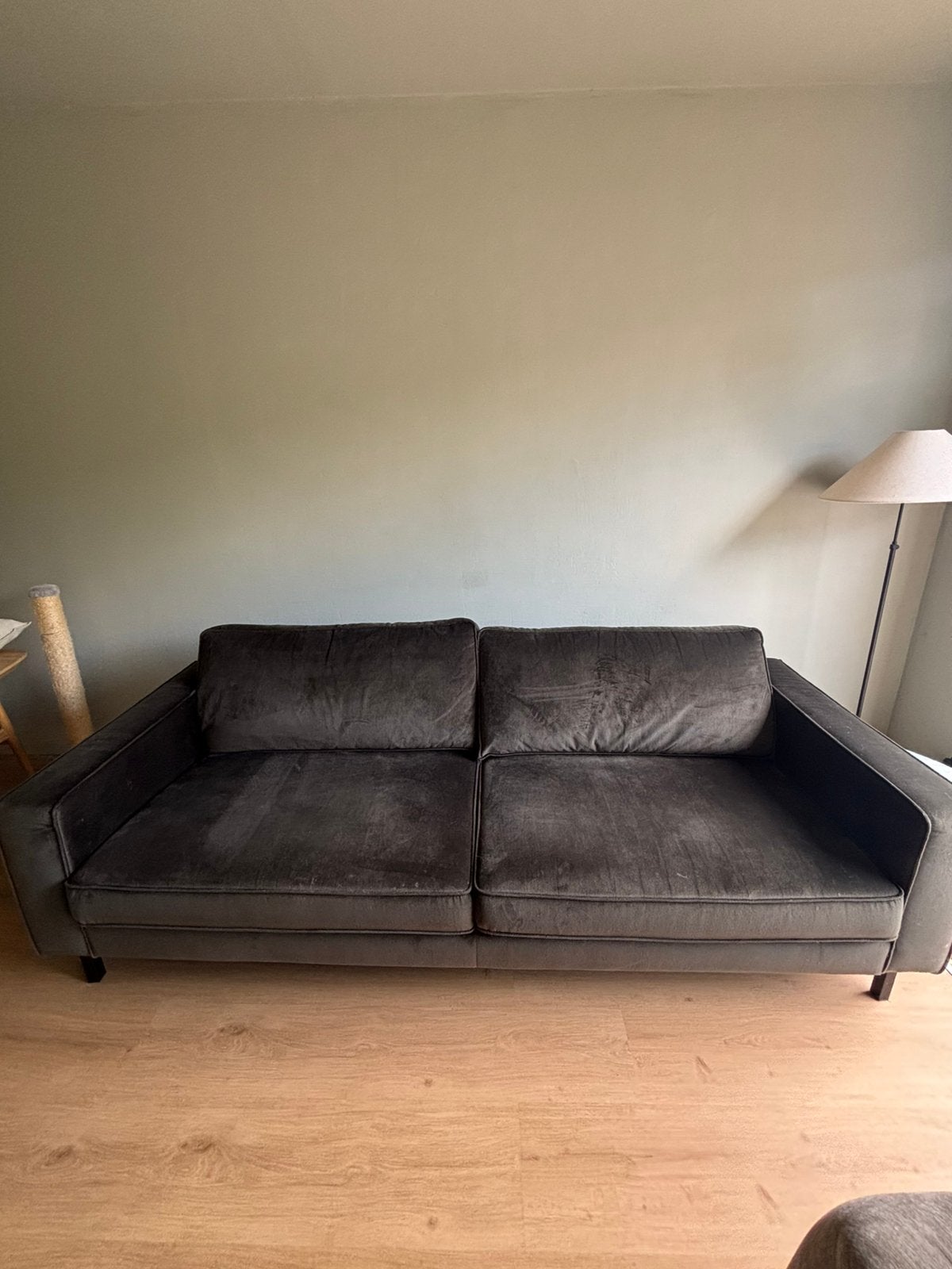 WOOOD bank Robin 3 zits fluweel warmgroen, Huis en Inrichting, Ophalen, Zo goed als nieuw, 75 tot 100 cm, 200 tot 250 cm