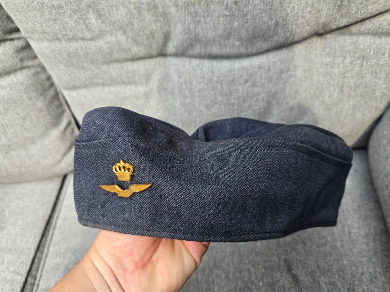 Nederlands luchtmacht schuitje / veldmuts - Maat 58, 1980, Ophalen of Verzenden, Luchtmacht, Nederland, Helm of Baret