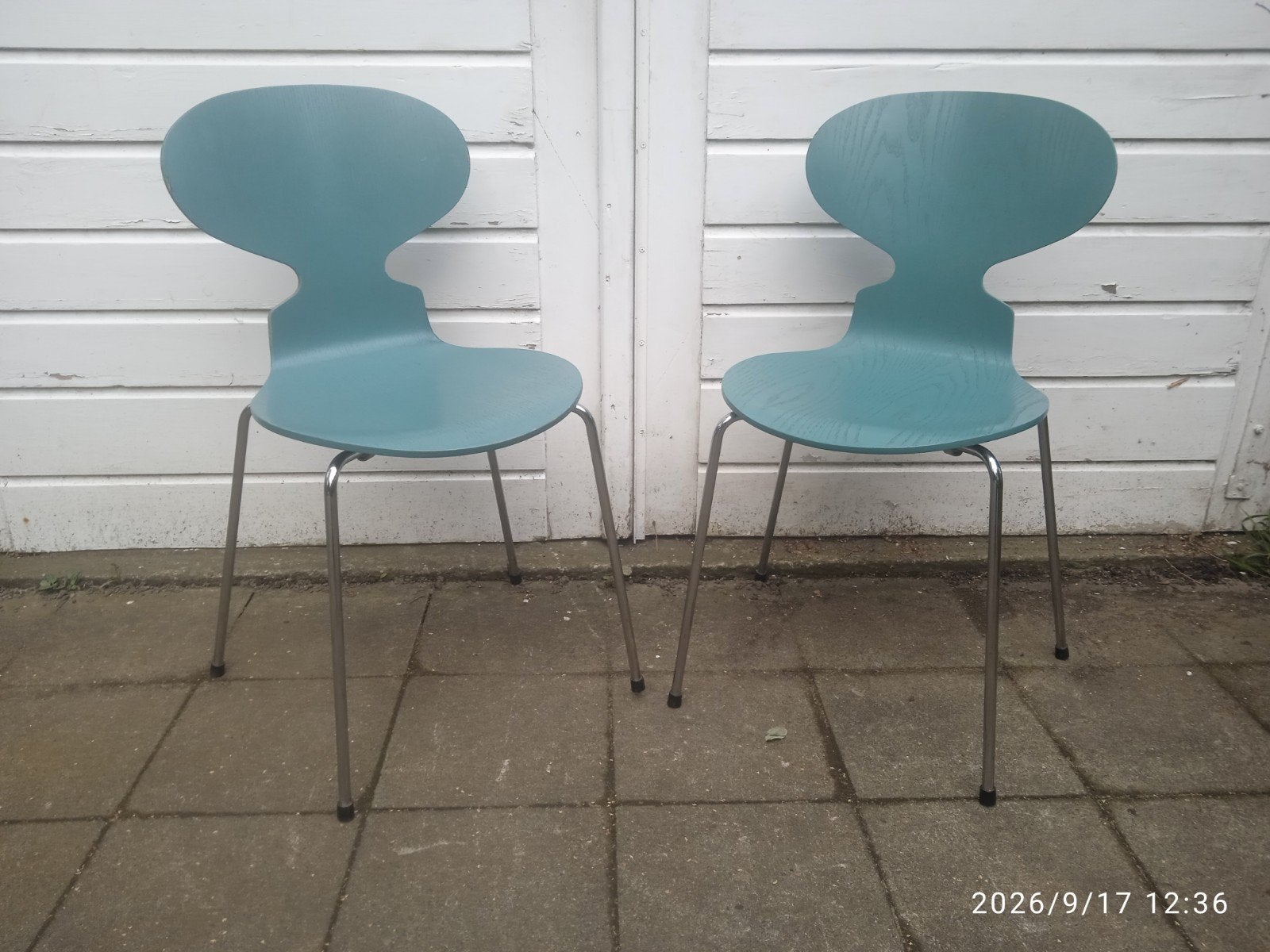 Fritz Hansen Ant Chairs, Huis en Inrichting, Ophalen, Twee, Blauw, Gewoon mooi Fritz Hansen Ant Chairs