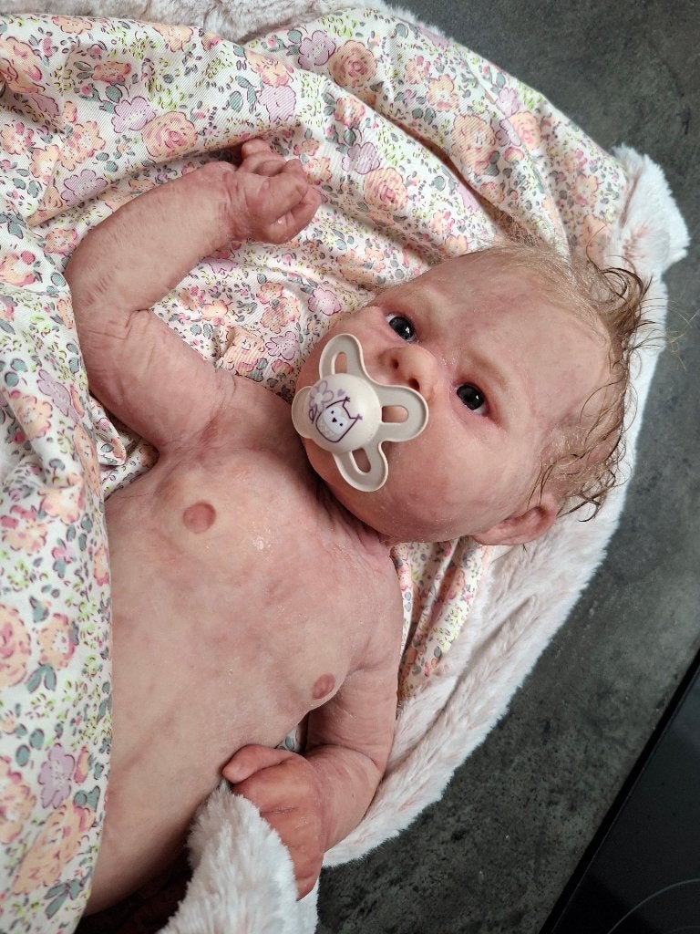 full body silicone marshmallow baby meisje *2 certificaten!*, Ophalen of Verzenden, Nieuw, Pop, Levensecht of Reborn
