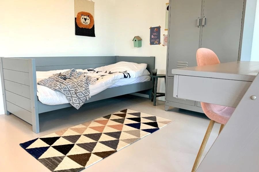 Rockwood grijs kinderbed met houten frame, Ophalen, Gebruikt, 90 cm, Eenpersoons