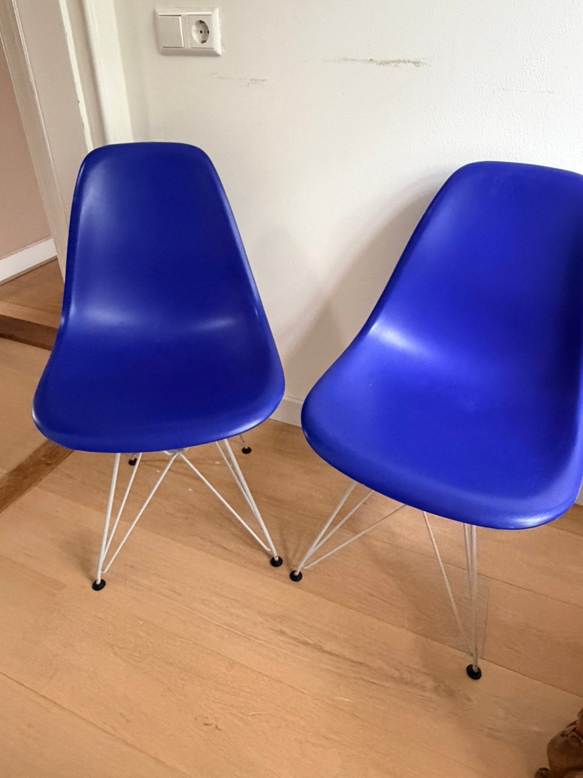 2 Vitra Eames DSR stoelen (eiffel chair) - 1 x gereserveerd, Ophalen, Kunststof, Twee, Blauw