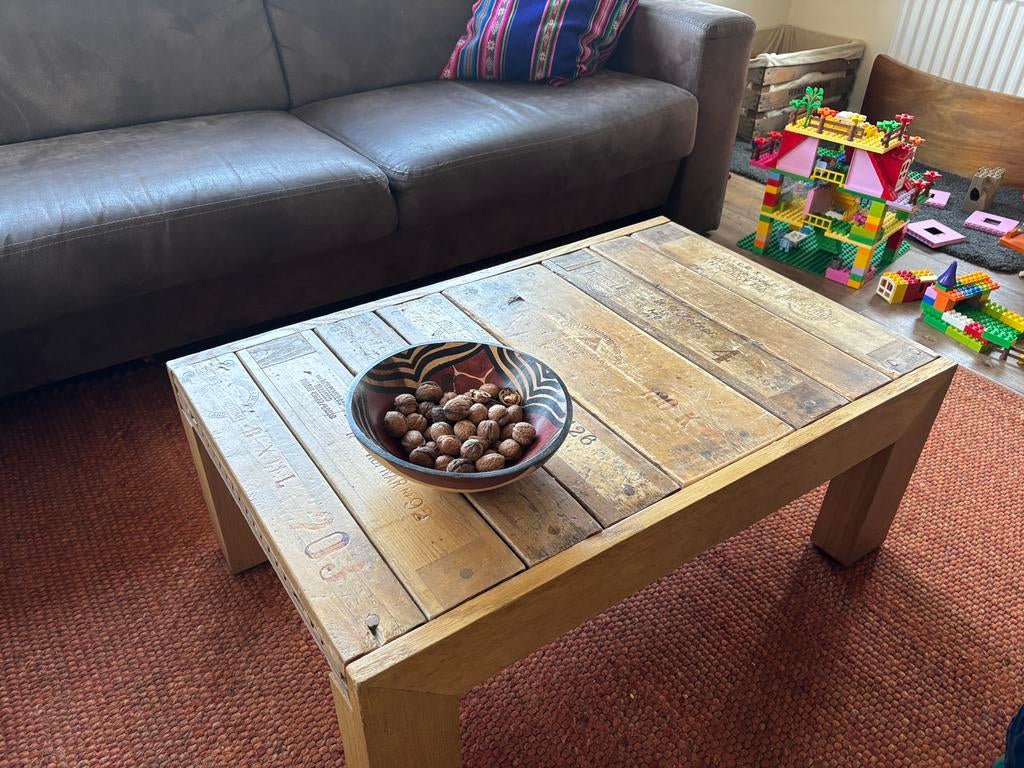 Salontafel van sigarenmallen 93x61x38, Huis en Inrichting, Tafels | Salontafels, Ophalen, 100 tot 150 cm, 50 tot 100 cm, Zo goed als nieuw