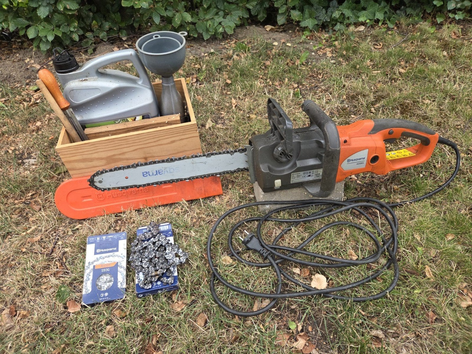 Husqvarna 420EL Kettingzaag, Ophalen of Verzenden, Gebruikt