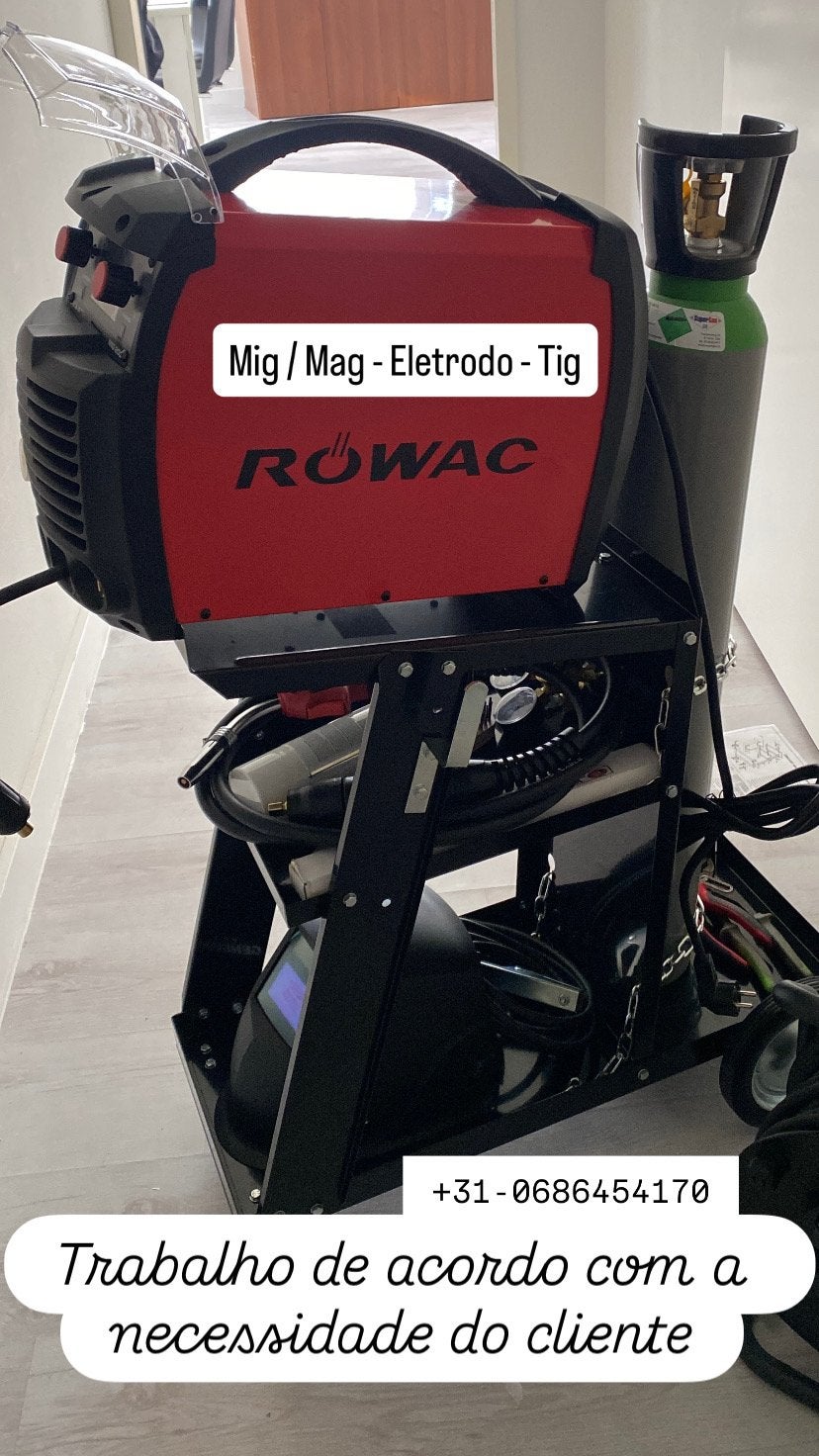 Rowac MIG/TIG/Elektrode Lasapparaat + Gasfles & Lasdraad, Ophalen of Verzenden, Zo goed als nieuw, 150 tot 250 ampère, Inverter