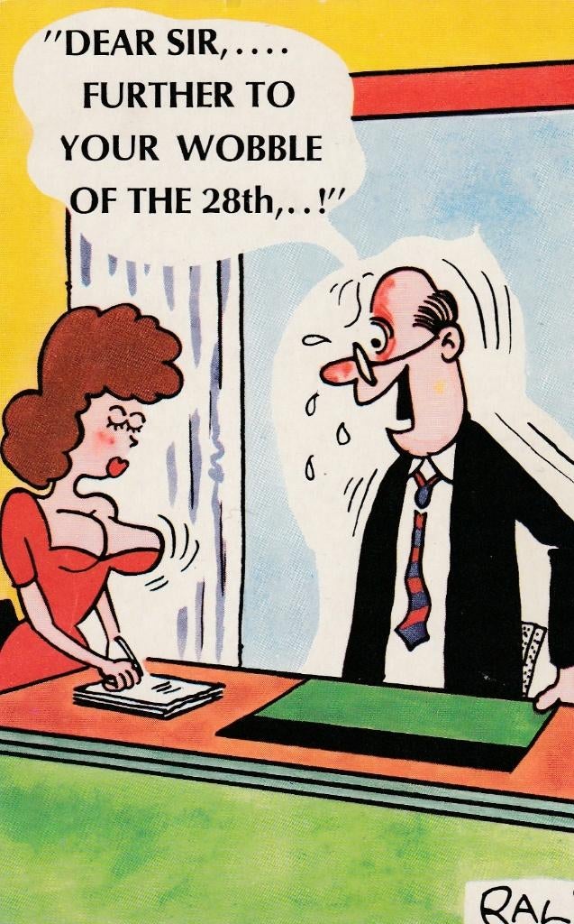 Ansichtkaart, Engelse humor,  Wobble  (2139), Verzenden, 1980 tot heden, Overige thema's