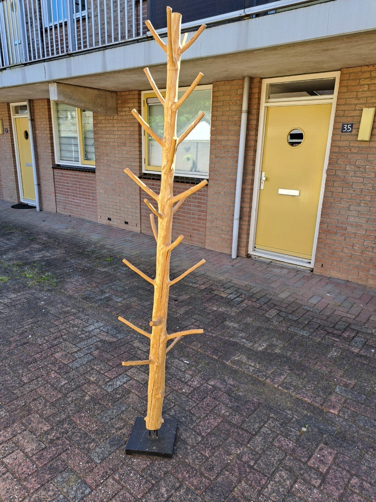 Leuke houten kapstok, boomstam design, Ophalen of Verzenden
