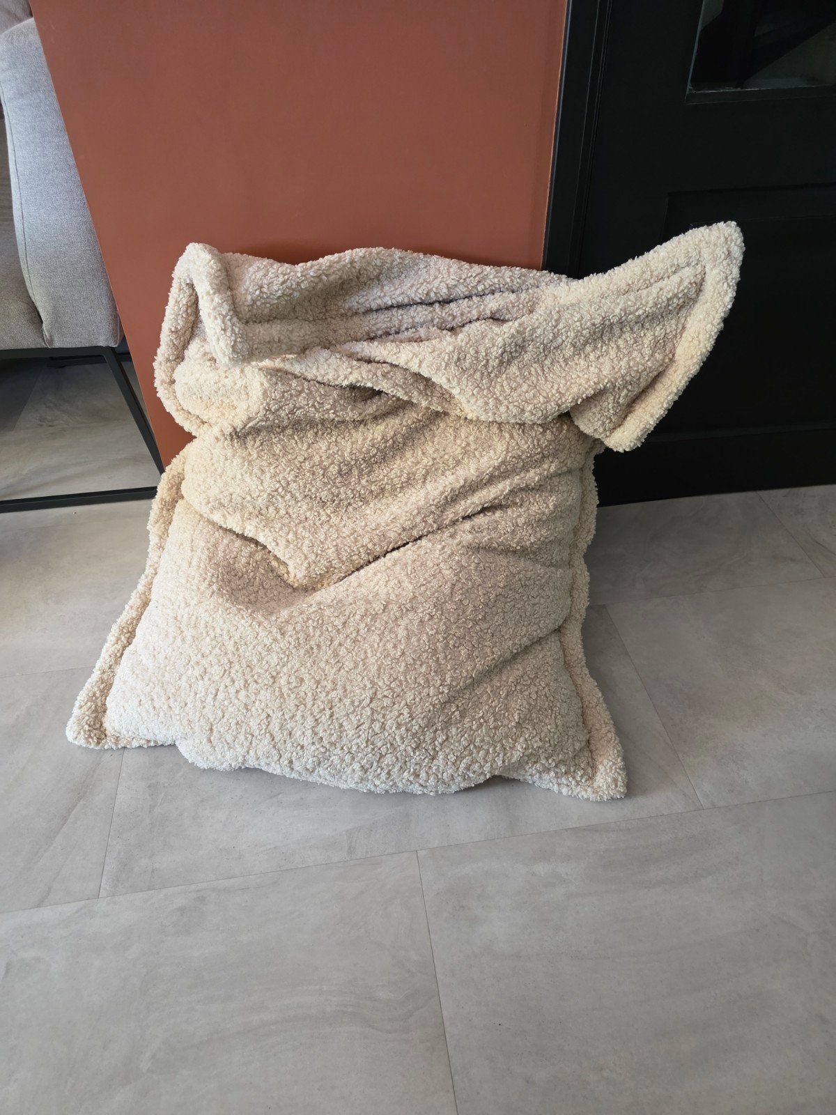 Zitzak beige 150 x 100 cm, Huis en Inrichting, Zitzakken, Ophalen, Zo goed als nieuw, Beige, Zitzak