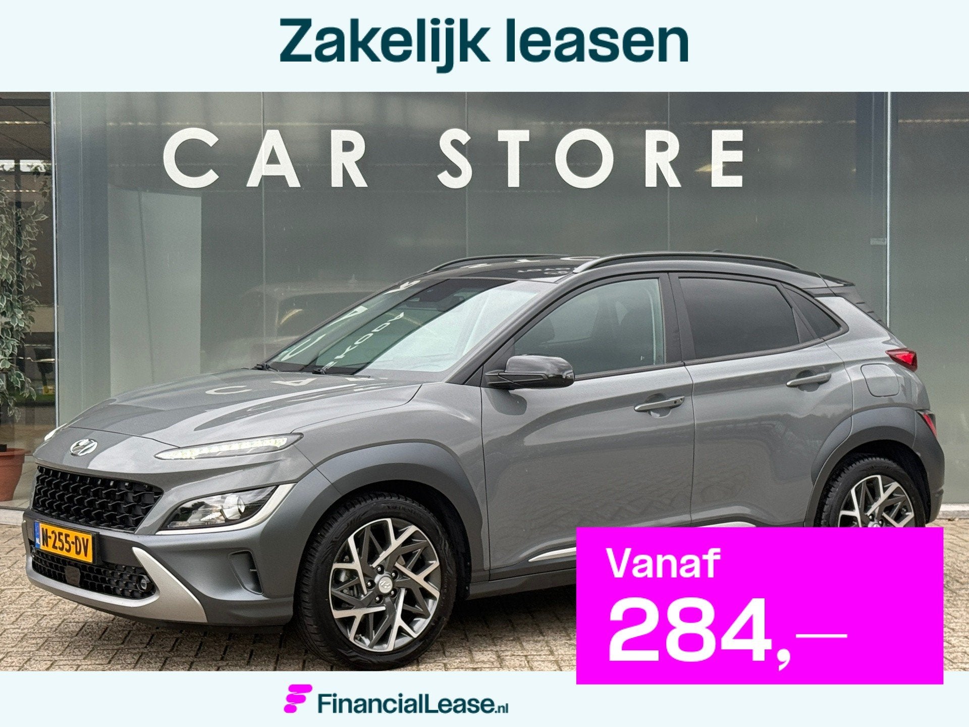 Hyundai Kona 1.6 GDI AUT HEV Fashion Navi|Carplay|Camera|HuD, Dealer onderhouden, Stof, Gebruikt, Origineel Nederlands