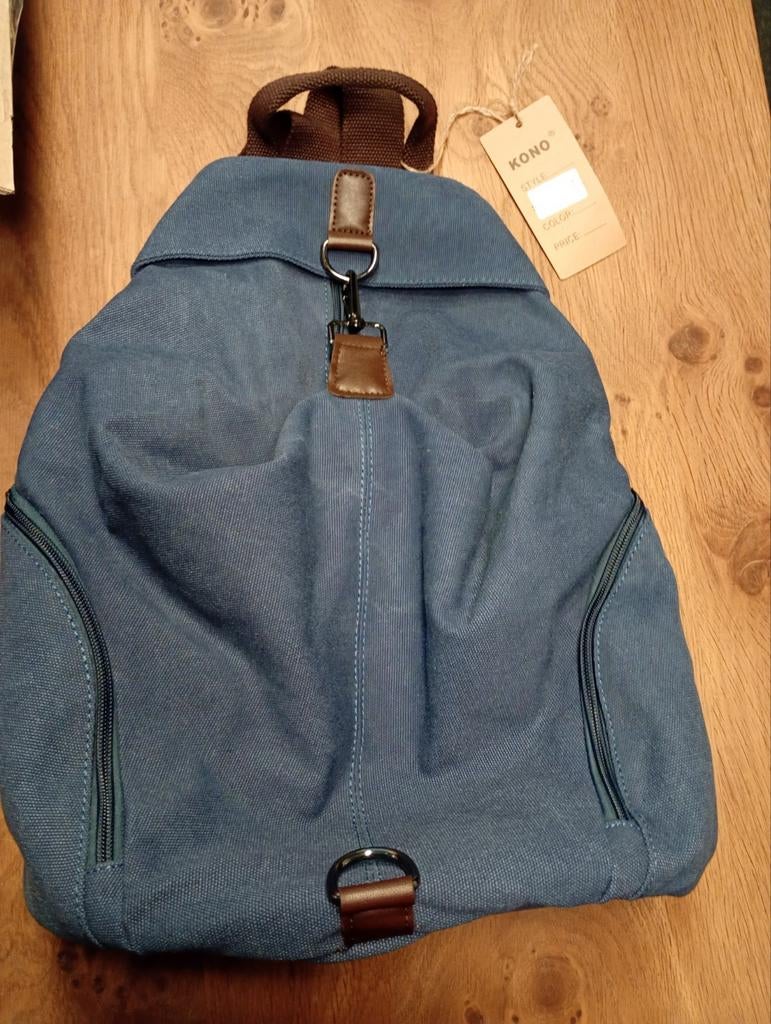 Nieuw Kono stoffen rugtas navy kleur, Ophalen of Verzenden, Nieuw, Overige merken, 30 tot 45 cm