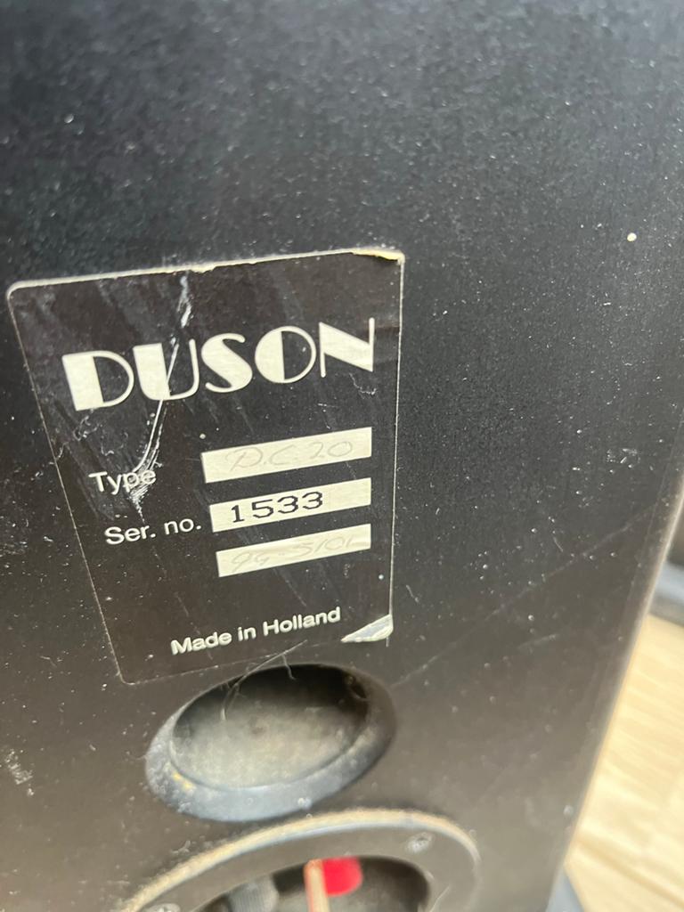 Duson zuilspeakers met Denon versterker (draaiknop mist), Overige merken, Gebruikt, Ophalen of Verzenden, 60 tot 120 watt