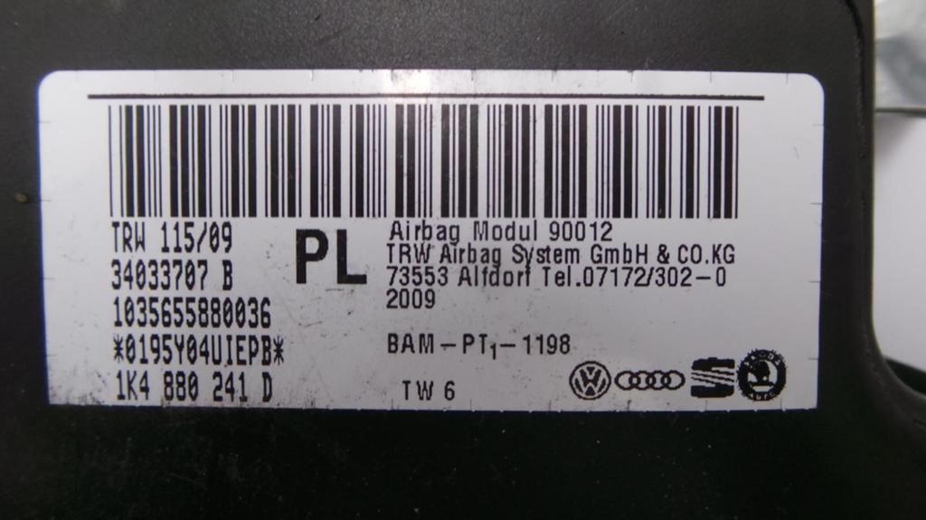 SKODA OCTAVIA 1.8 TSI AIRBAG LINKS 2010, Auto-onderdelen, Ophalen of Verzenden, Gebruikt, Stiba lid