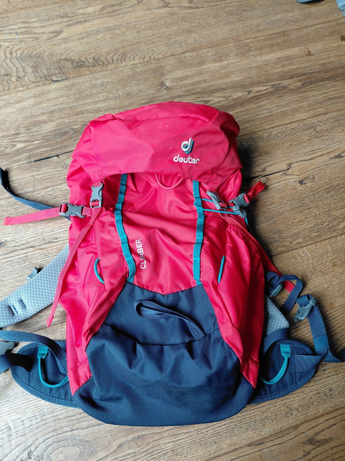 Deuter Climber kinderrugzak- 22 liter - rood, Ophalen of Verzenden, Zo goed als nieuw, Rugzak