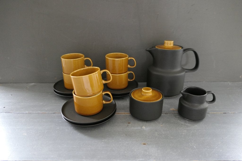 Vintage Melitta Kopenhagen koffieservies Lilo Kantner 1964, Ophalen of Verzenden, Aardewerk, Overige stijlen, Bord(en)