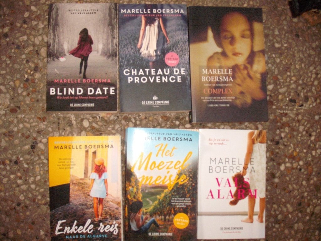 Marelle Boersma 6x spannende thrillers in 1 koop, Boeken, Ophalen, Gelezen, Marelle Boersma