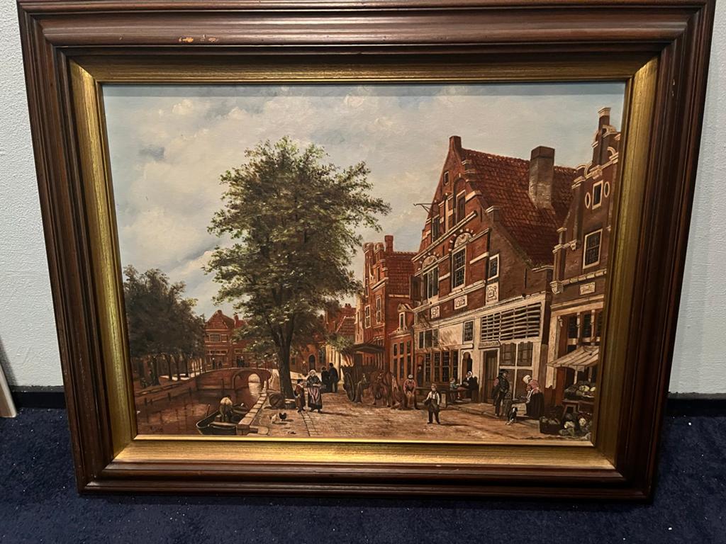 Reproductie 'De Zuiderhavendijk in Enkhuizen' (1868) Springe, Ophalen