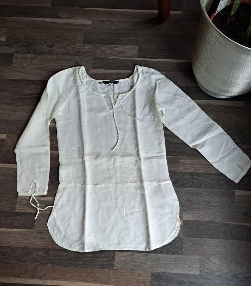 Scapa linnen blouse/tuniek, 38, Maat 38/40 (M), Scapa, Wit, Ophalen of Verzenden