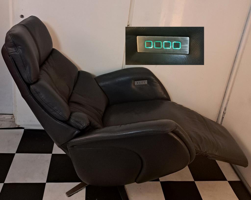 De Toekomst Twice Pro 038N relaxfauteuilop accu Leer, Ophalen, Zo goed als nieuw, Leer, 50 tot 75 cm