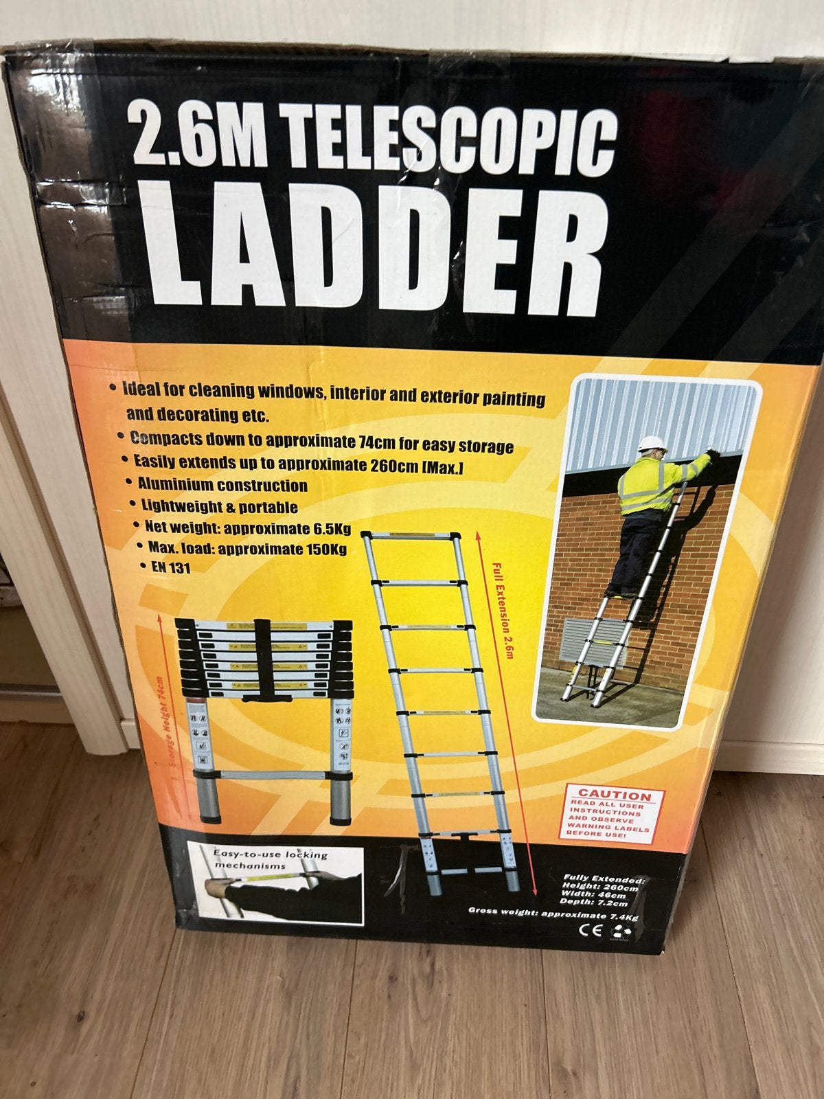 2.6M Telescopische Ladder - Compact en Draagbaar, Nieuw, Ophalen of Verzenden, Ladder, Opvouwbaar of Inschuifbaar