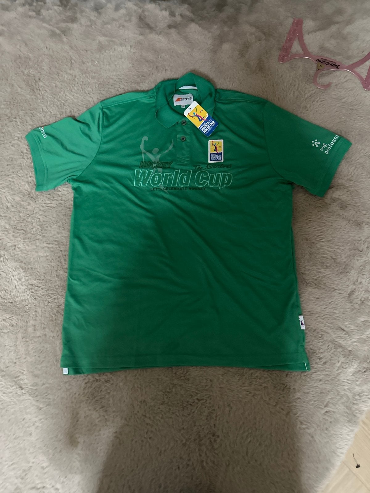 Grays Rabobank Hockey World Cup 2014 Crew Polo Shirt XL, Overige typen, Ophalen of Verzenden, Groen, Maat 56/58 (XL)