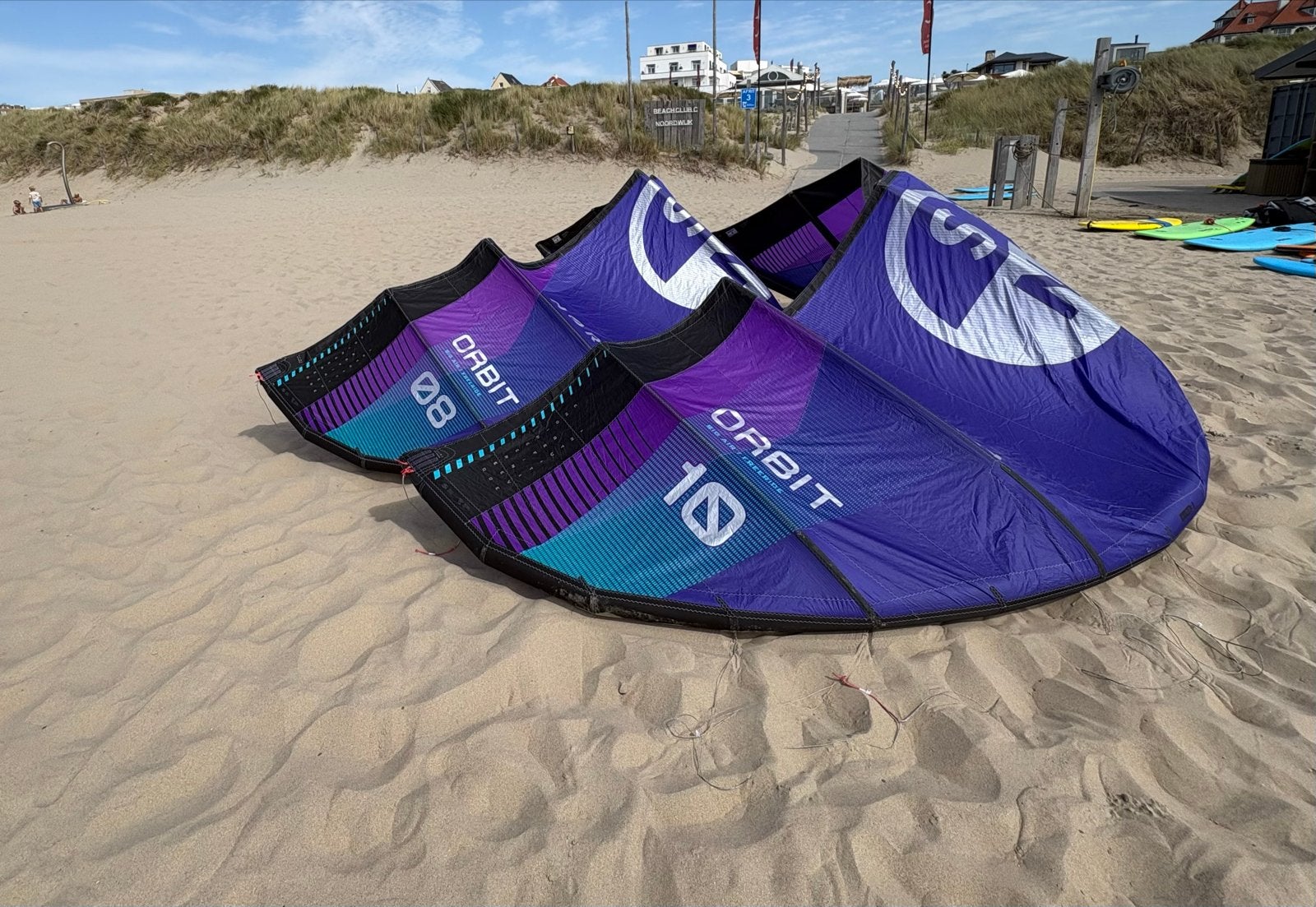 North Orbit Kitesurf Kites (8m, 10m) met bar 2026, Gebruikt, Kitesurf-set, 8 m², Geen board