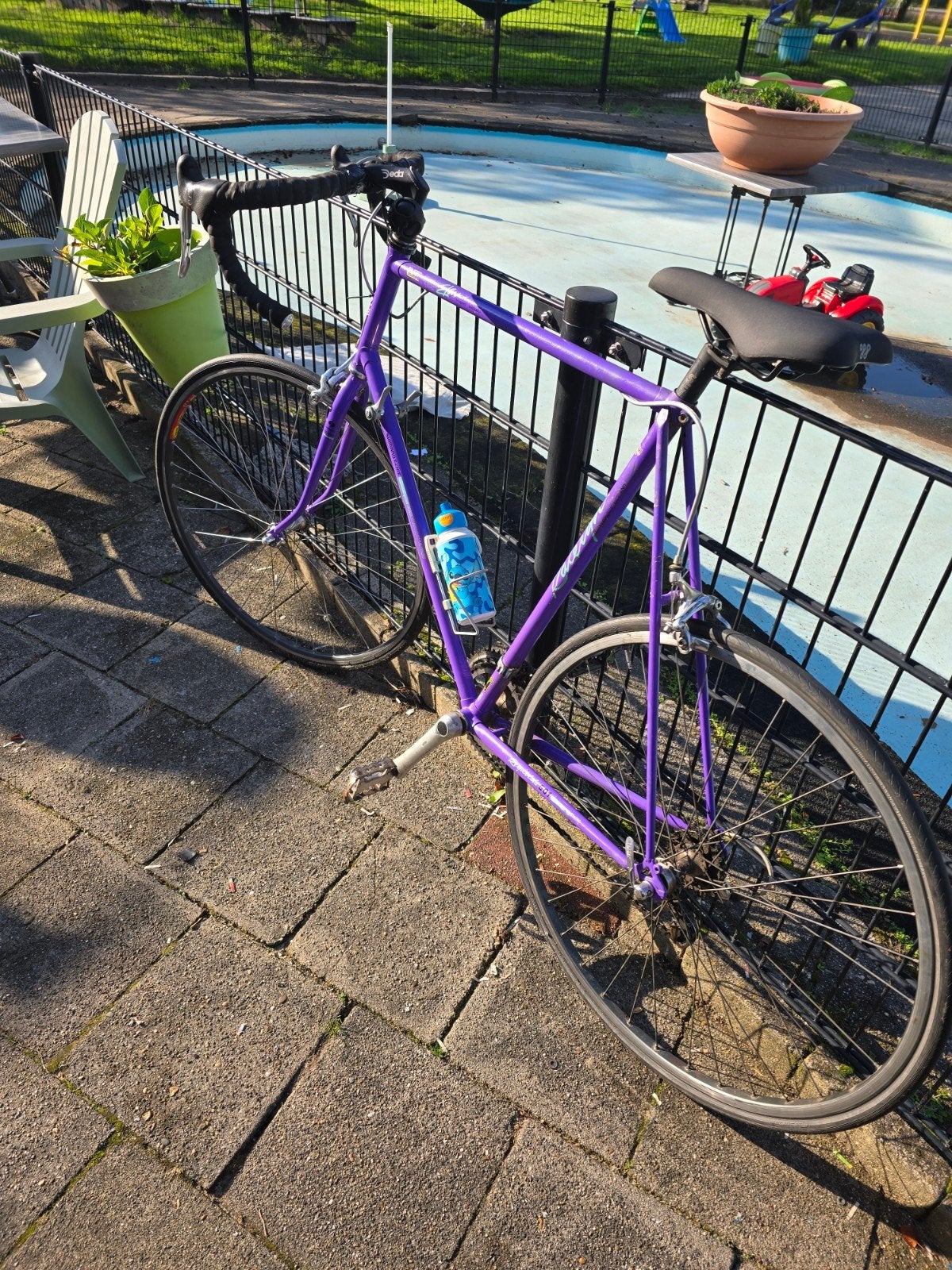 Paarse racefiets - Vintage model, Fietsen en Brommers, 28 inch, Gebruikt, 53 tot 57 cm, Ophalen