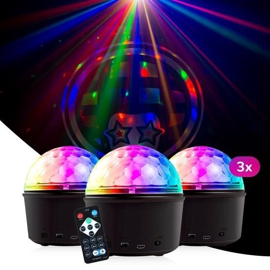 Discolamp Bluetooth Speaker Set van 3 stuks Nieuw, Muziek en Instrumenten, Licht en Laser, ., Discobol, Nieuw, Ophalen of Verzenden