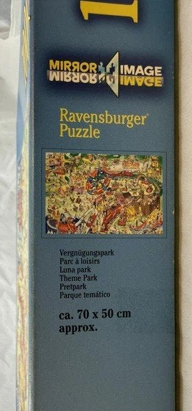 Ravensburger puzzel Mirror Image pretpark 1000 stukjes, Verzenden, 500 t/m 1500 stukjes, Zo goed als nieuw, Legpuzzel