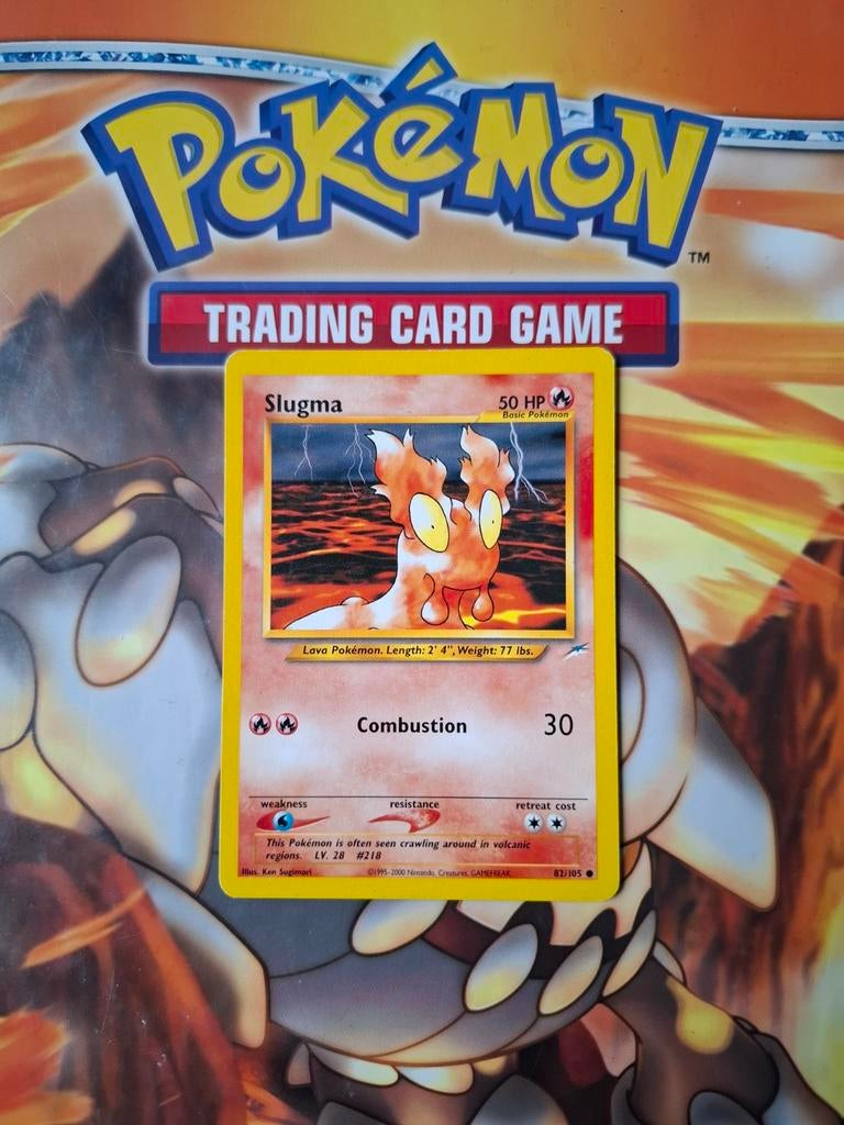 Slugma 82/105 Neo Destiny pokemon kaart, Ophalen of Verzenden, Gebruikt, Losse kaart