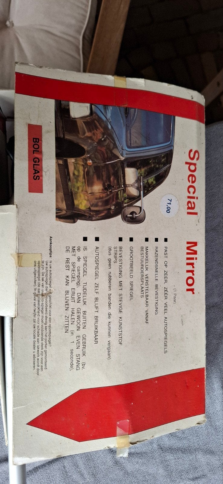 Special Mirror - Universele caravan spiegels (bol glas), Ophalen