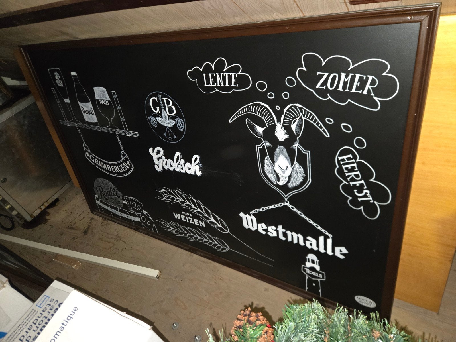 Groot krijtbord voor mancave - 170x100 cm, Ophalen, Gebruikt