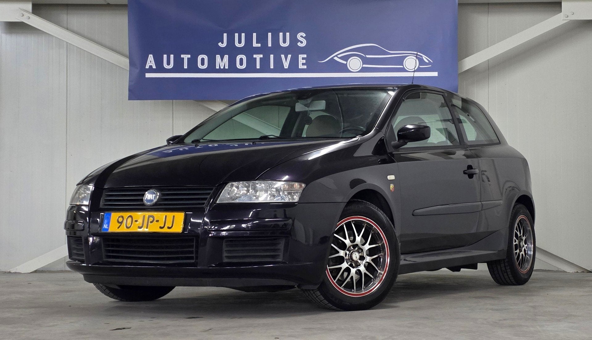 Fiat Stilo 2.4-20V Abarth Selespeed Leer Navi Clima PDC Nero, Auto's, Gebruikt, Beige, Stilo, Zwart