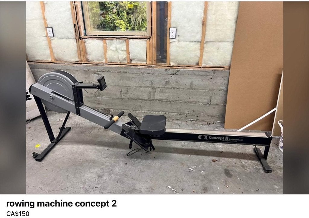 concept 2 rower Model C, Ophalen, Benen, Gebruikt, Metaal