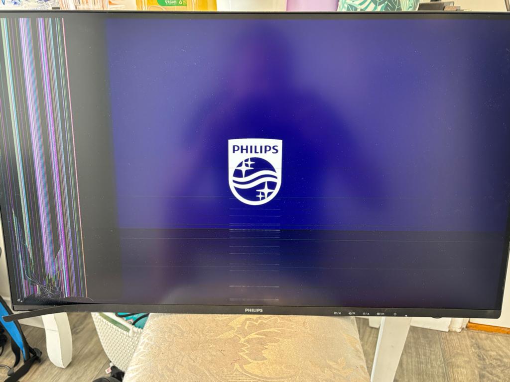 Defecte Philips 27” monitor - voor onderdelen, Ophalen, Niet werkend