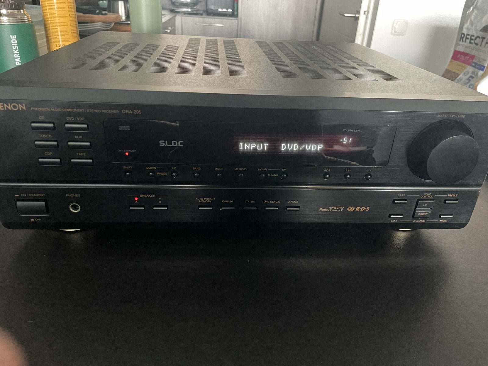 Denon DRA-295 Stereo Receiver - Uitstekende Staat, Ophalen, Denon, Zo goed als nieuw, 60 tot 120 watt